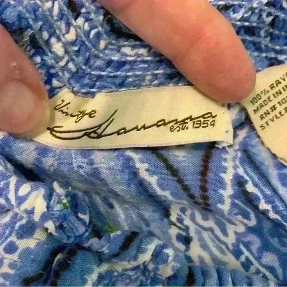 Vintage Havana, Medium, Maxi skirt, blue, yellow - Picture 5 of 7